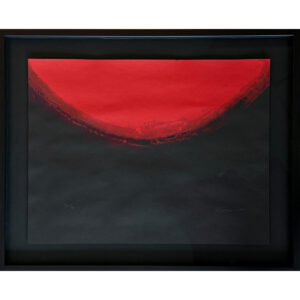 OTTO PIENE, Rose oder Stern (rot auf schwarz)